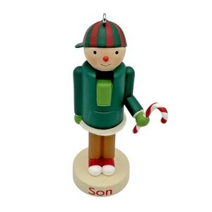 Hallmark Christmas Ornament Super Son 2013 Nutcracker Boy with Candy Cane